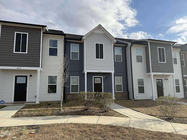 multi unit property with board and batten siding