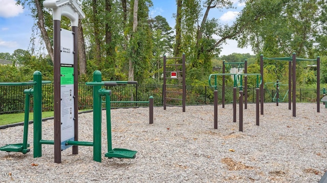 view of community jungle gym