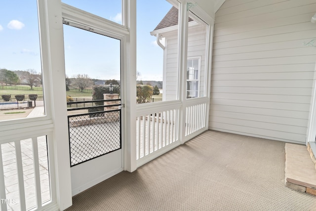 view of sunroom