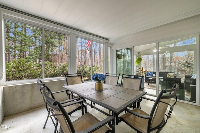 view of sunroom