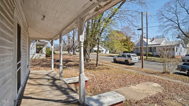 view of yard featuring a porch