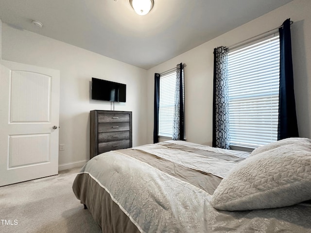 bedroom with carpet and baseboards