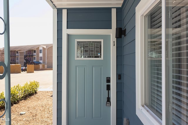 view of doorway to property