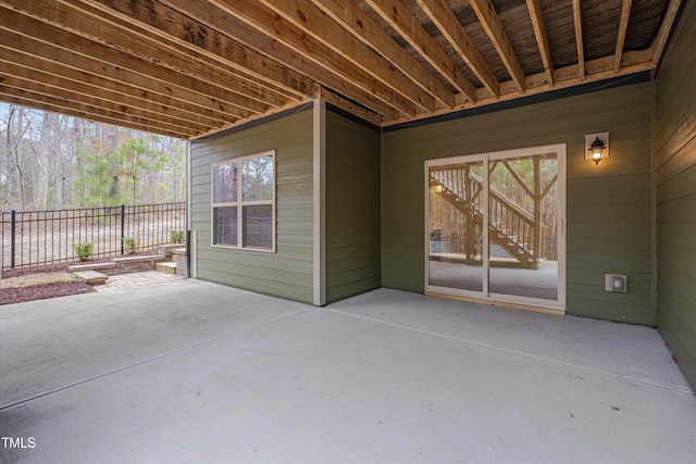 view of patio / terrace with fence