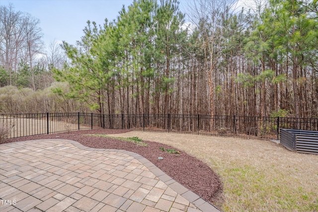 view of patio featuring a fenced backyard