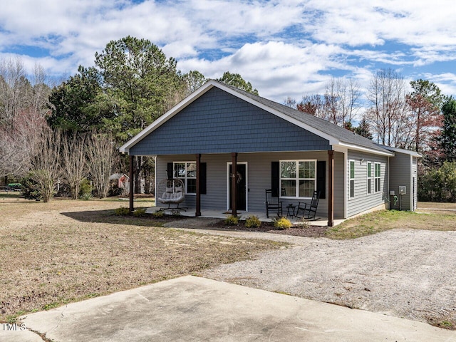 view of front facade with a porch