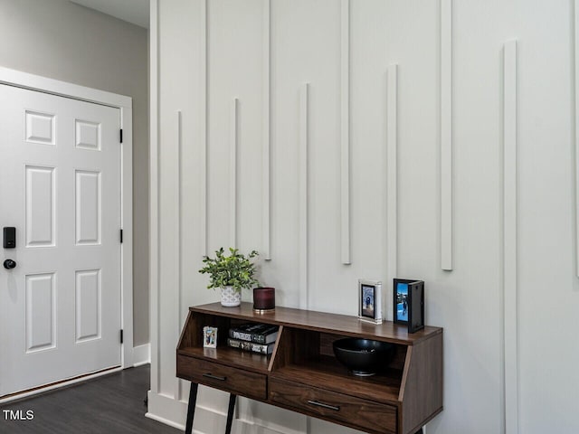 interior space featuring wood finished floors