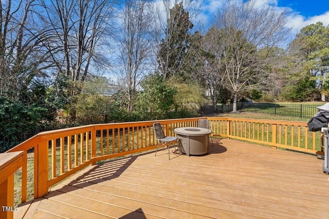 deck with fence