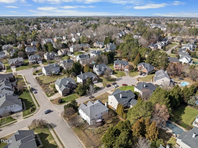 drone / aerial view with a residential view