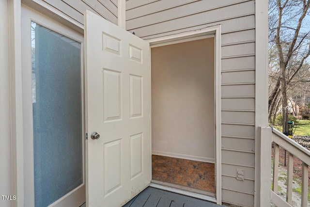 view of doorway to property