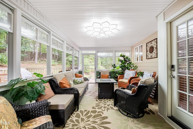 view of sunroom / solarium