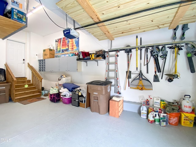 storage room featuring a garage