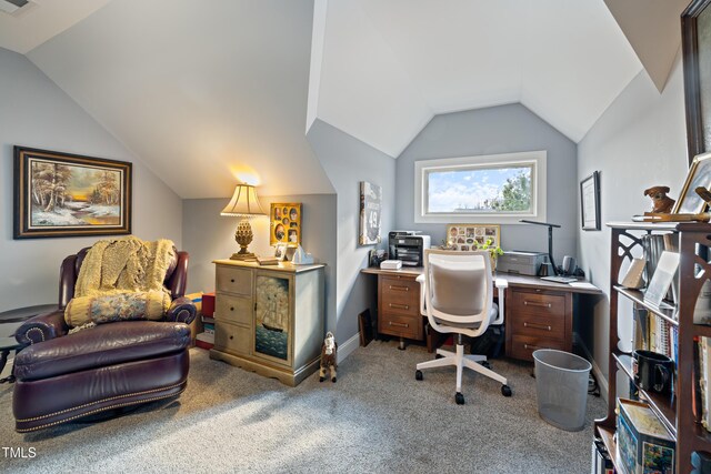 5204 Sandbridge Rd, Bailey, NC 27807 - carpeted office with vaulted ceiling and baseboards