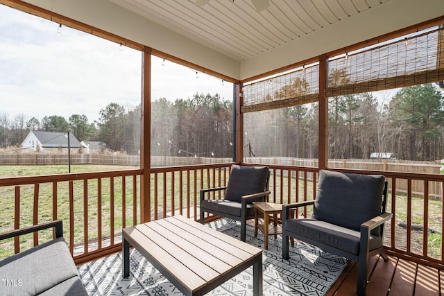 sunroom / solarium with a healthy amount of sunlight