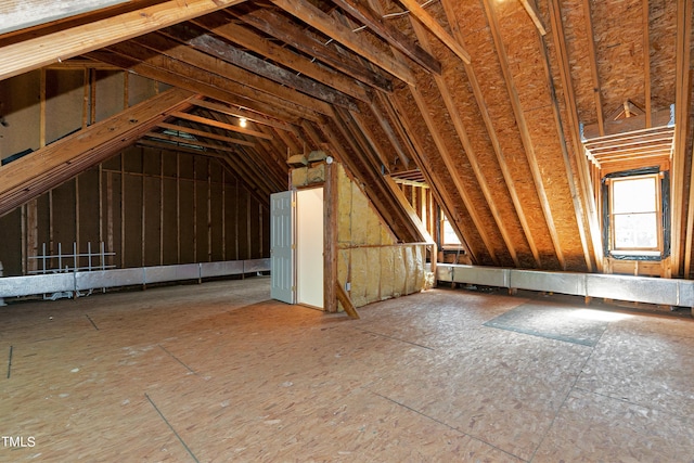 view of attic