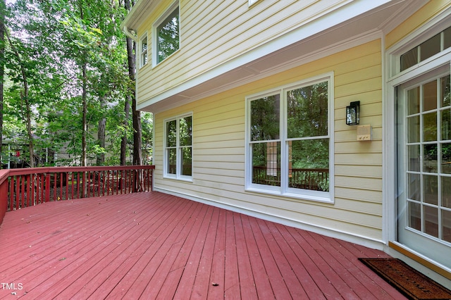 view of wooden deck