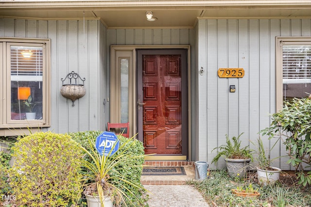 view of doorway to property