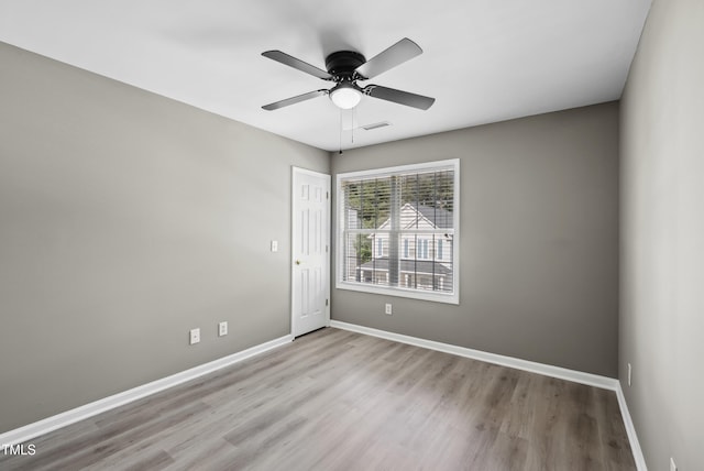 131 Cricketgrass Dr, Cary, NC 27513 - unfurnished room featuring wood finished floors, baseboards, and a ceiling fan