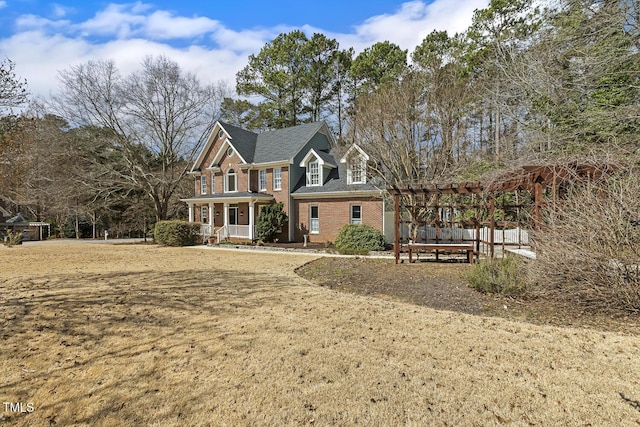 view of front of property with brick siding