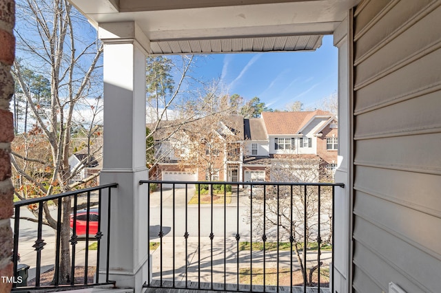 balcony with a residential view