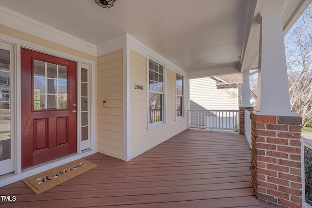 exterior space with covered porch