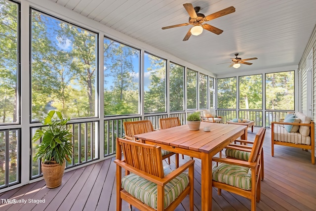 view of sunroom / solarium