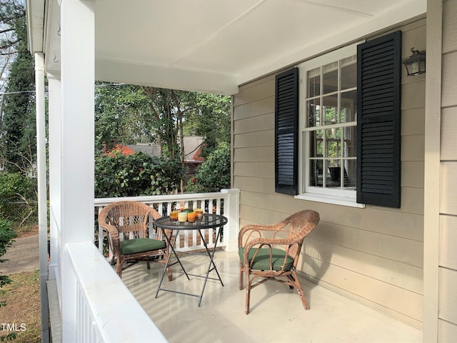 balcony with covered porch