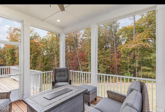 view of sunroom / solarium