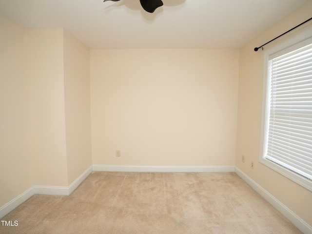 4137 Strendal Dr, Cary, NC 27519 - empty room featuring ceiling fan, light colored carpet, and baseboards
