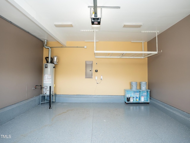 4137 Strendal Dr, Cary, NC 27519 - garage with gas water heater, a garage door opener, and electric panel