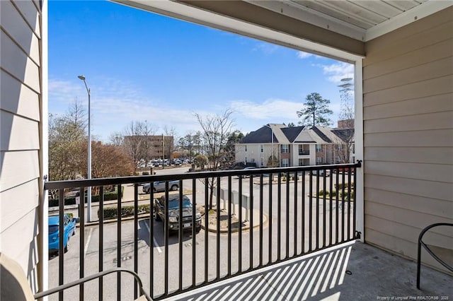 balcony featuring a residential view