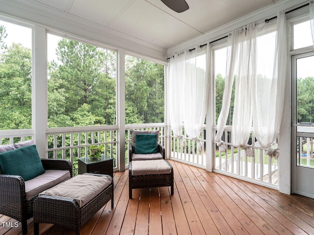 view of sunroom