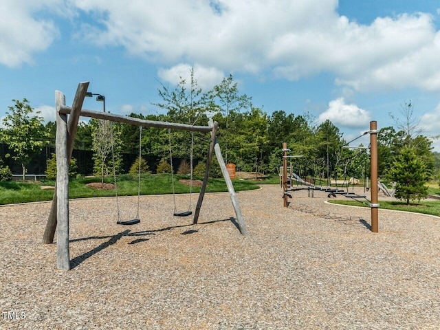 view of community jungle gym