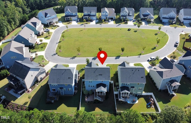 birds eye view of property featuring a residential view