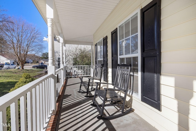 balcony with a porch and a sunroom