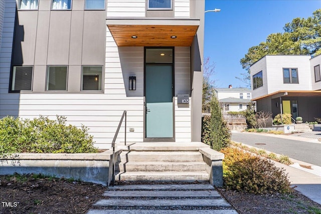 view of doorway to property