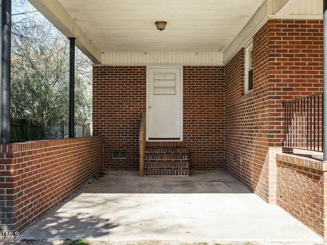 view of patio featuring entry steps