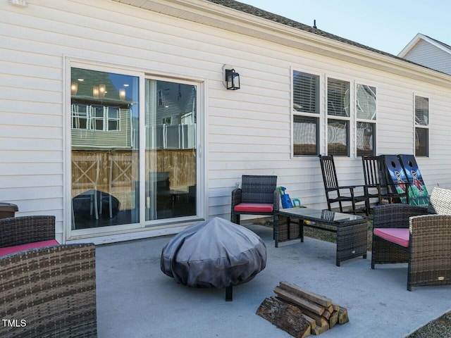 view of patio with grilling area