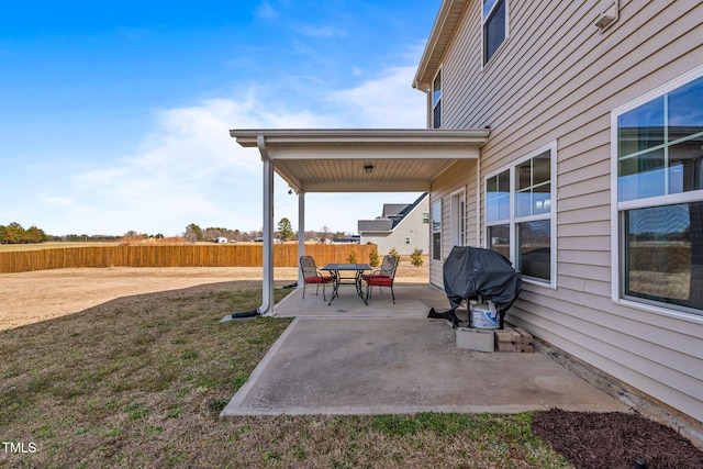 view of patio with fence