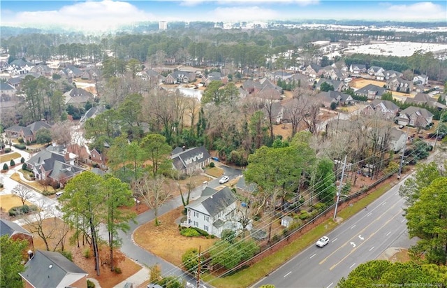 aerial view featuring a residential view