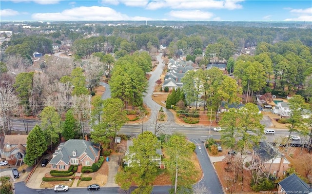 aerial view with a residential view