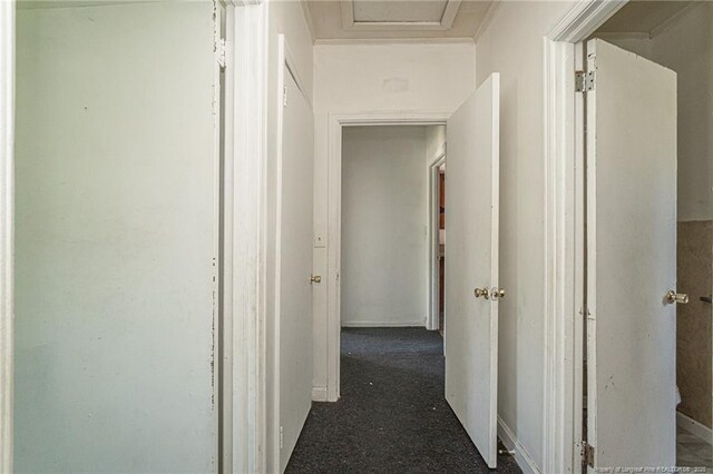 corridor with attic access