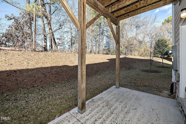 view of yard featuring a patio area