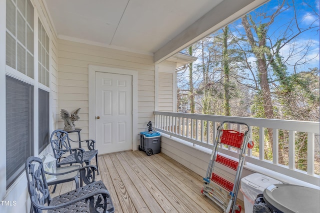 view of wooden deck