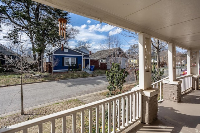 exterior space with a porch