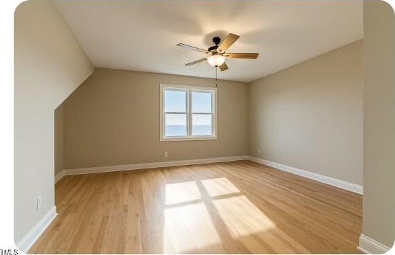 148 Mohawk Dr, Louisburg, NC 27549 - additional living space featuring light wood-style flooring and ceiling fan