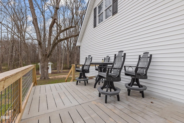 view of wooden deck