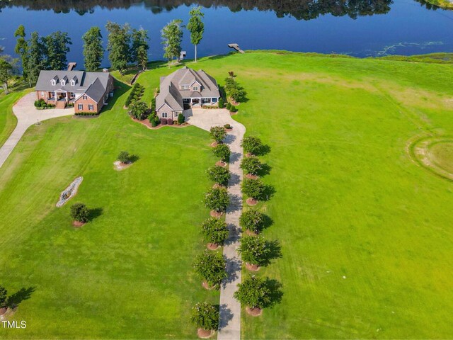 309 Shoreline Dr, Princeton, NC 27569 - drone / aerial view featuring a water view