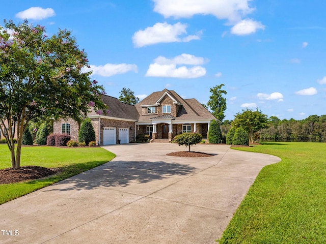 309 Shoreline Dr, Princeton, NC 27569 - view of front of property featuring a front lawn, an attached garage, and driveway