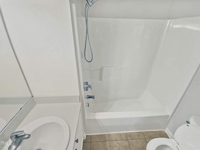 117 Woodson Dr, Clayton, NC 27527 - full bathroom featuring toilet, vanity, shower / washtub combination, and tile patterned floors